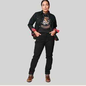 The Riveter Riding Shirt - Black Herringbone